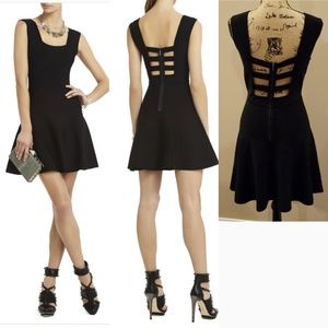 Sale BCBGMaxAzaria black caged back Zella dress